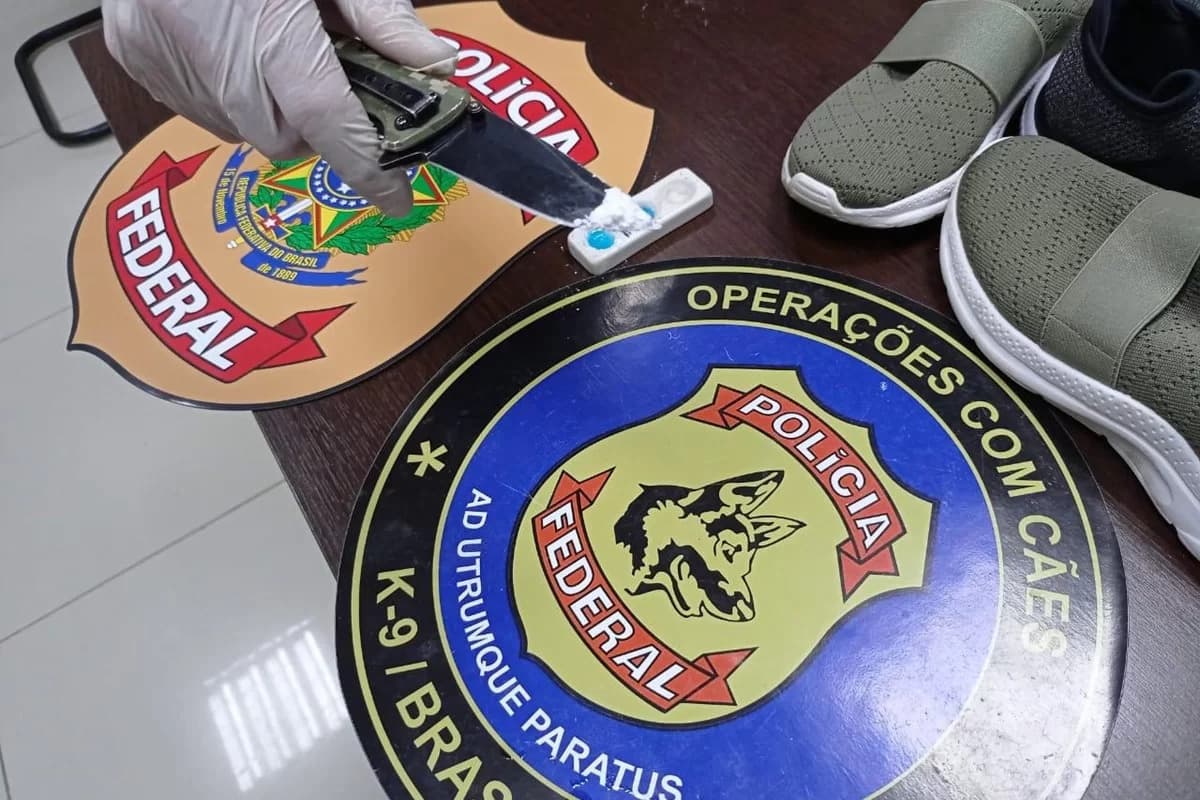 VÍDEO: Colombianos são presos no aeroporto de Fortaleza com cocaína nos tênis