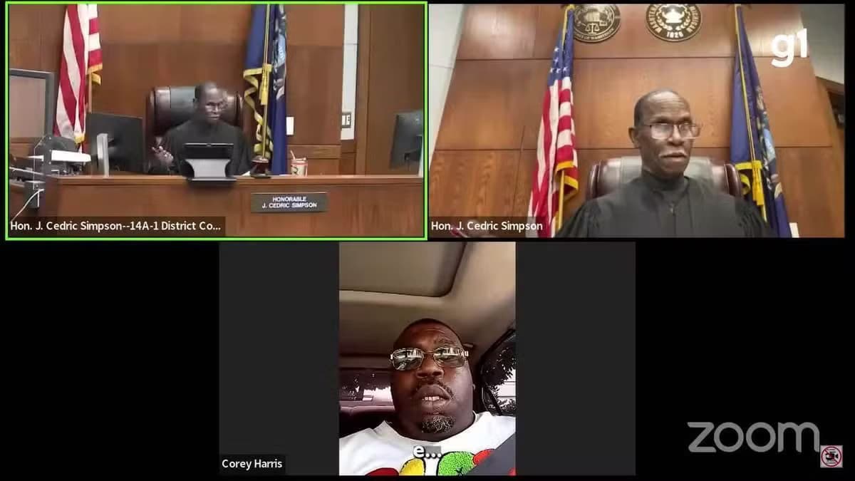 VÍDEO: Nos EUA, motorista com carteira suspensa aparece em chamada, dirigindo, no próprio julgamento