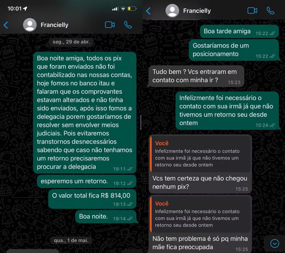 Em PE, mulher dá golpe em pizzaria com comprovantes falsos de Pix e finge que morreu ao ser cobrada