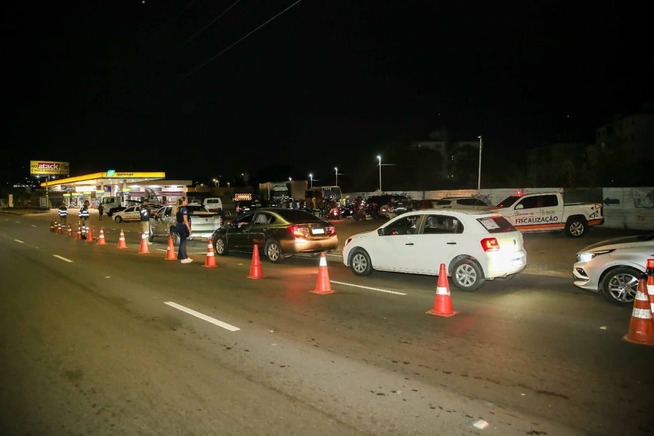Operação Lei Seca: Detran autua 475 veículos durante fim de semana, em Manaus