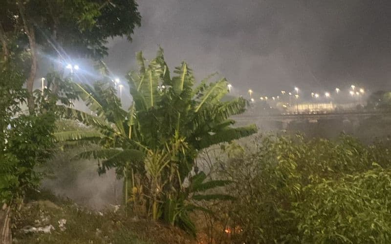 Incêndio atinge área de mata no bairro Santa Luzia nesta terça-feira (27/08)