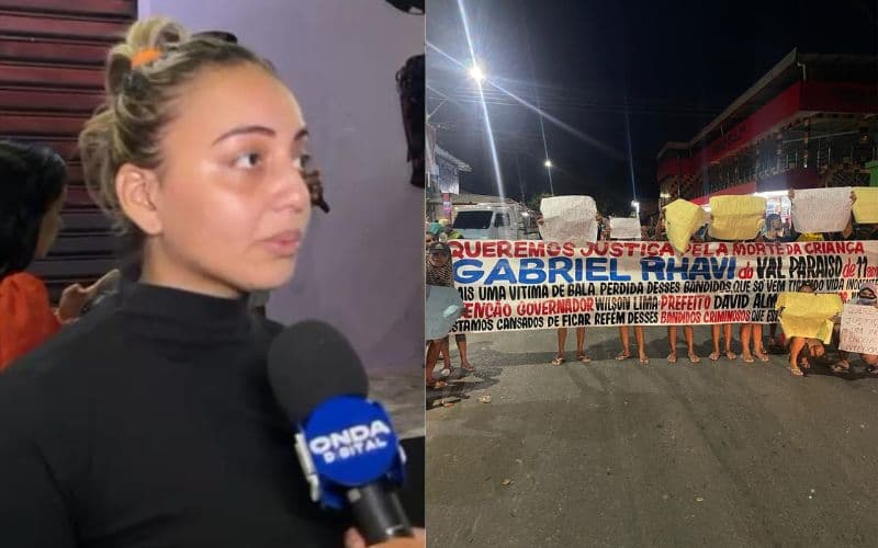 VÍDEO: ‘Que não fique impune’, diz mãe de Gabriel Rhavi em manifestação ao pedir justiça