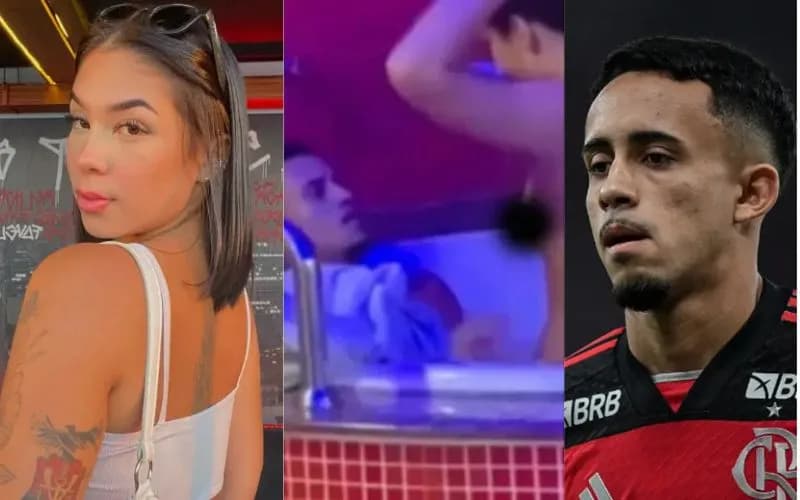 VÍDEO: “Sem camisinha”, diz amante de jogador do Flamengo após vazar foto dos dois em banheira