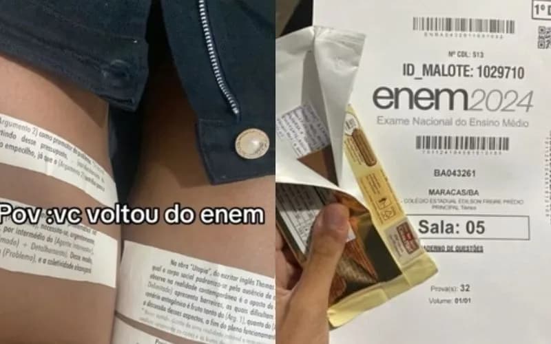 Enem 2024: candidatos postam “colas” usadas na redação e podem ser eliminados