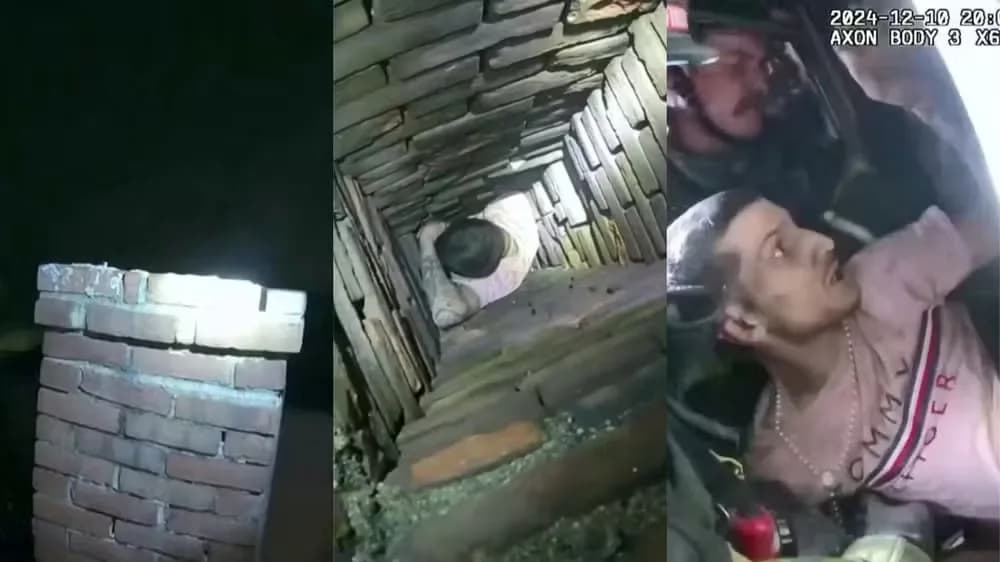 VÍDEO: “Papai Noel às Avessas”? Suspeito tenta fugir da polícia e fica preso em chaminé nos EUA