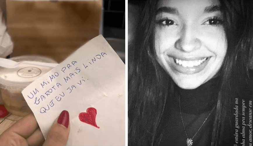 Adolescente morre após comer bolo de pote com recado: “Um mimo para a mais linda”