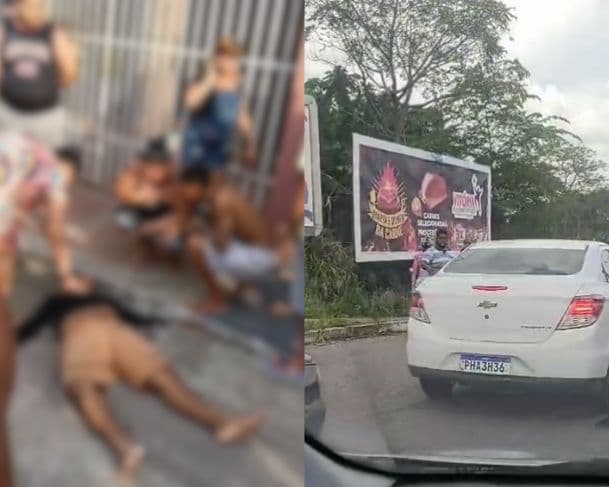 Perseguição policial termina em acidente e deixa casal ferido em Manaus