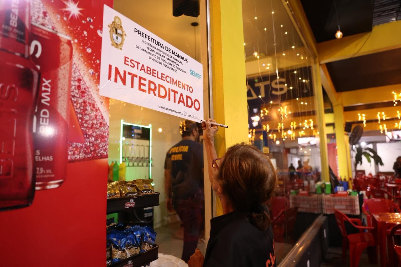 Central Integrada de Fiscalização interdita três bares na zona norte de Manaus