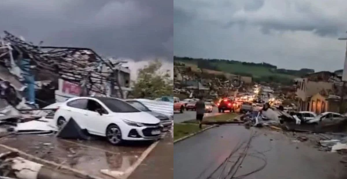 DESASTRE! Tornado causa destruição, deixa 5 mortos e mais de 130 feridos no Paraná