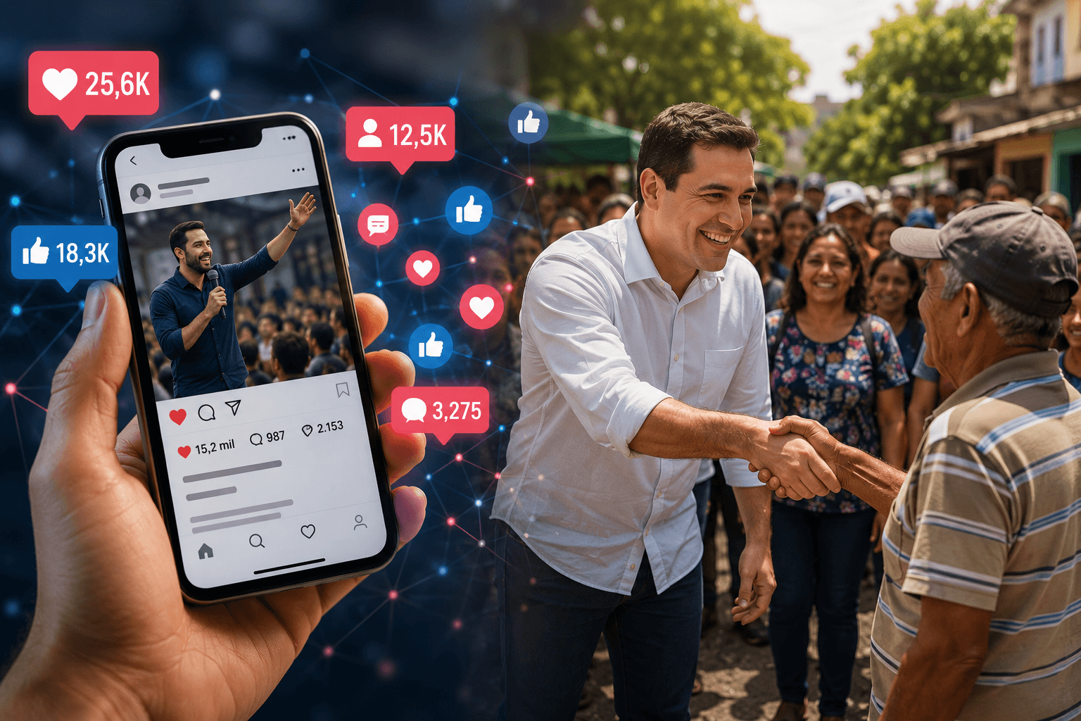 Likes ou votos? O equilíbrio necessário entre as redes sociais e o corpo a corpo