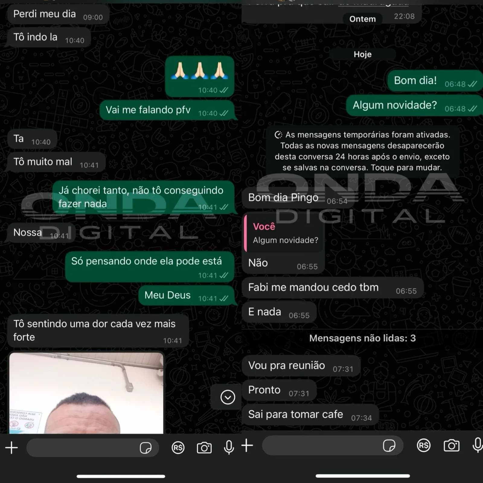 Exclusivo: Irmã de Clisia compartilha trocas de mensagens com Edson sobre o desaparecimento da irmã
