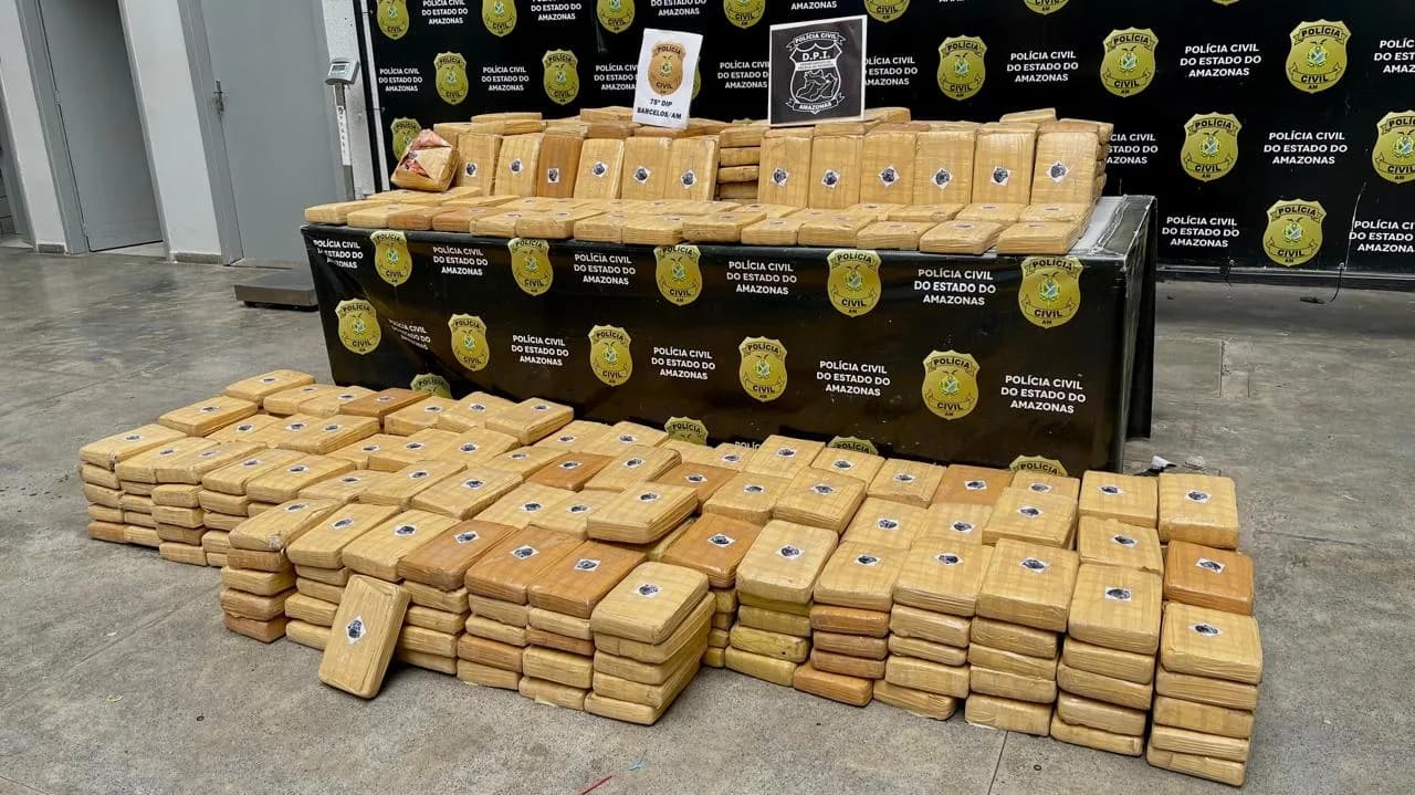 Em Barcelos, dupla é presa com meia tonelada de skunk avaliada em R$ 10 milhões