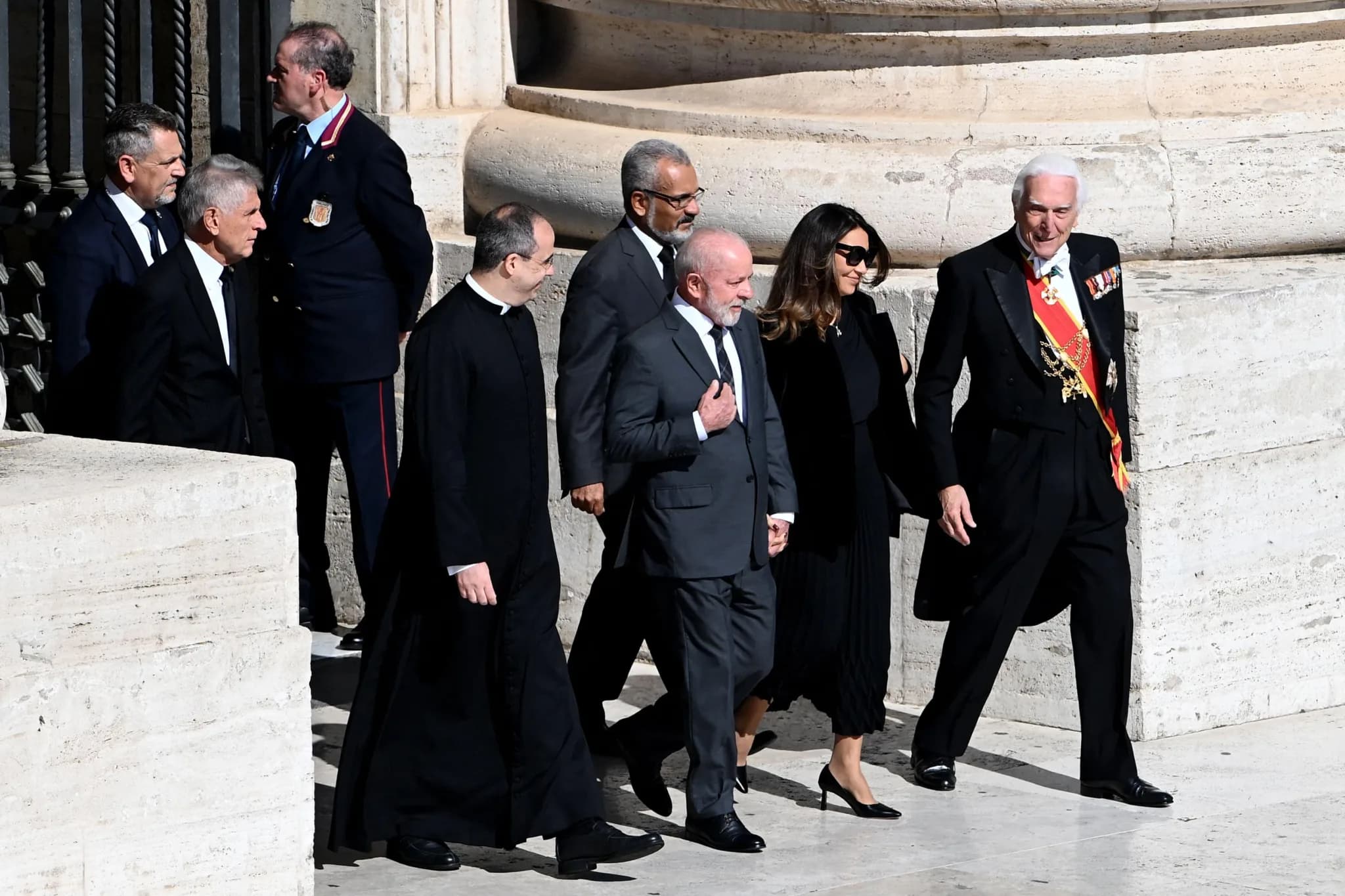 Lula e Janja - funeral do papa Francisco