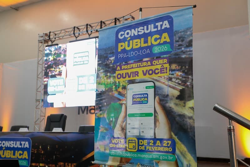 Consulta Pública: População pode ajudar a decidir onde o dinheiro público será investido em Manaus