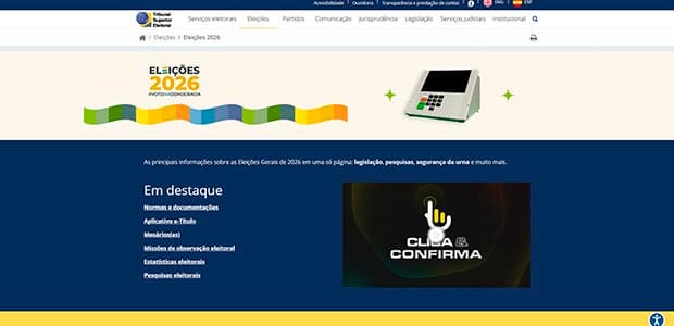 Novo portal do TSE reúne serviços e informações para eleitores em 2026